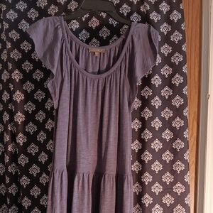 Lilla P Purple Flutter Sleeve Blouse